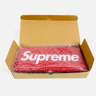 【未使用】Supreme ロックボックス レッドホワイト ロゴ 金属製 小物入れ