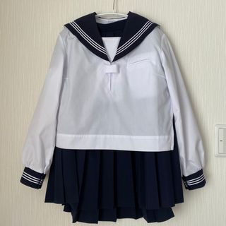  セーラー服　夏服 長袖 白3本線  制服　極美品(衣装)