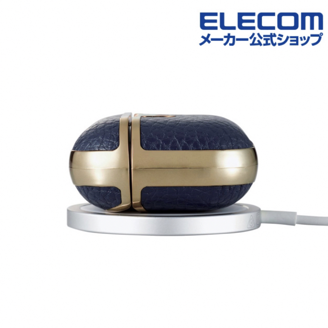 ELECOM(エレコム)の[新品未使用]AirPods 第3世代 用 サイドメッキ ソフトレザーカバー スマホ/家電/カメラのスマホアクセサリー(モバイルケース/カバー)の商品写真