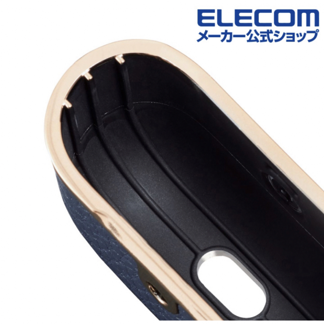 ELECOM(エレコム)の[新品未使用]AirPods 第3世代 用 サイドメッキ ソフトレザーカバー スマホ/家電/カメラのスマホアクセサリー(モバイルケース/カバー)の商品写真