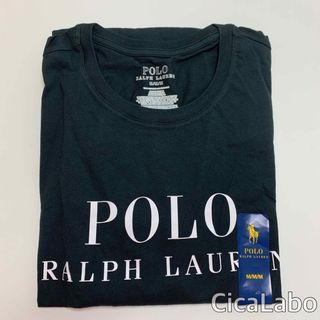 ラルフローレン(Ralph Lauren)の【新品】ラルフローレン ポロロゴ ロンT ブラック S (Tシャツ/カットソー(七分/長袖))