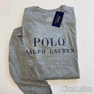 ラルフローレン(Ralph Lauren)の【新品】ラルフローレン ポロロゴ ロンT グレー M(Tシャツ/カットソー(七分/長袖))