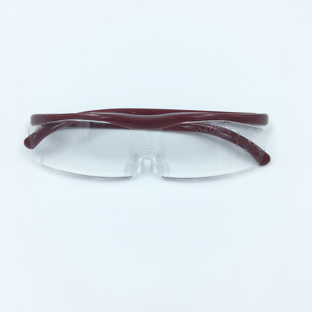 Hazuki(ハズキ)のハズキルーペ　コンパクト　赤　レンズクリア　1.32倍 レディースのファッション小物(サングラス/メガネ)の商品写真