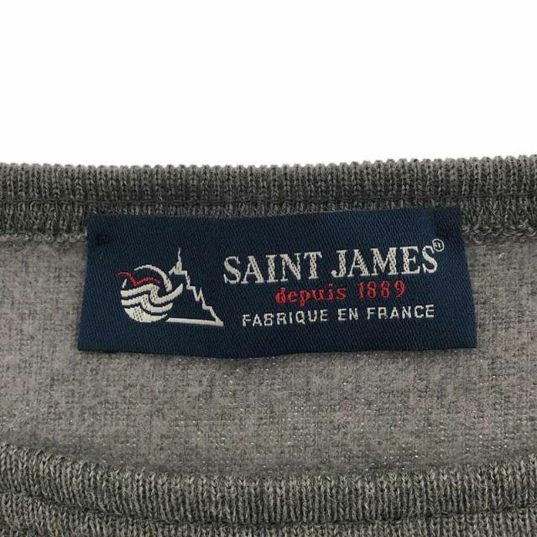 SAINT JAMES(セントジェームス)のSAINT JAMES / セントジェームス | ダブルフェースセーター ロングスリーブ Tシャツ | T3 1/2 | グレー | メンズ メンズのトップス(Tシャツ/カットソー(七分/長袖))の商品写真