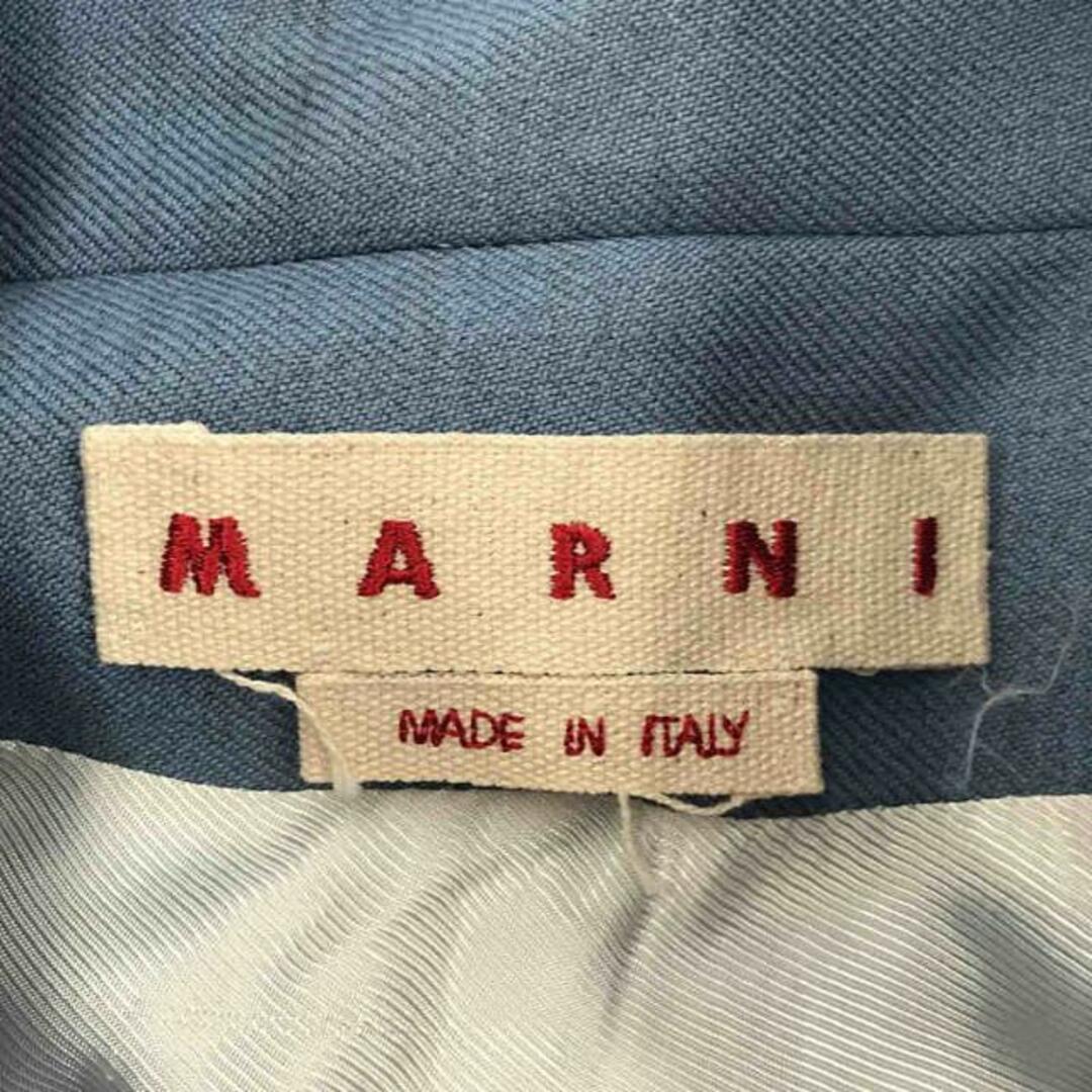 Marni(マルニ)のMARNI / マルニ | 2020AW | ウール ギャバジン バックギャザー ジャケット | 38 | ブルー | レディース レディースのジャケット/アウター(その他)の商品写真