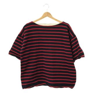 マルニ(Marni)のMARNI / マルニ | ボーダー ボートネック Tシャツ | 38 | レッド / ネイビー | レディース(Tシャツ(半袖/袖なし))