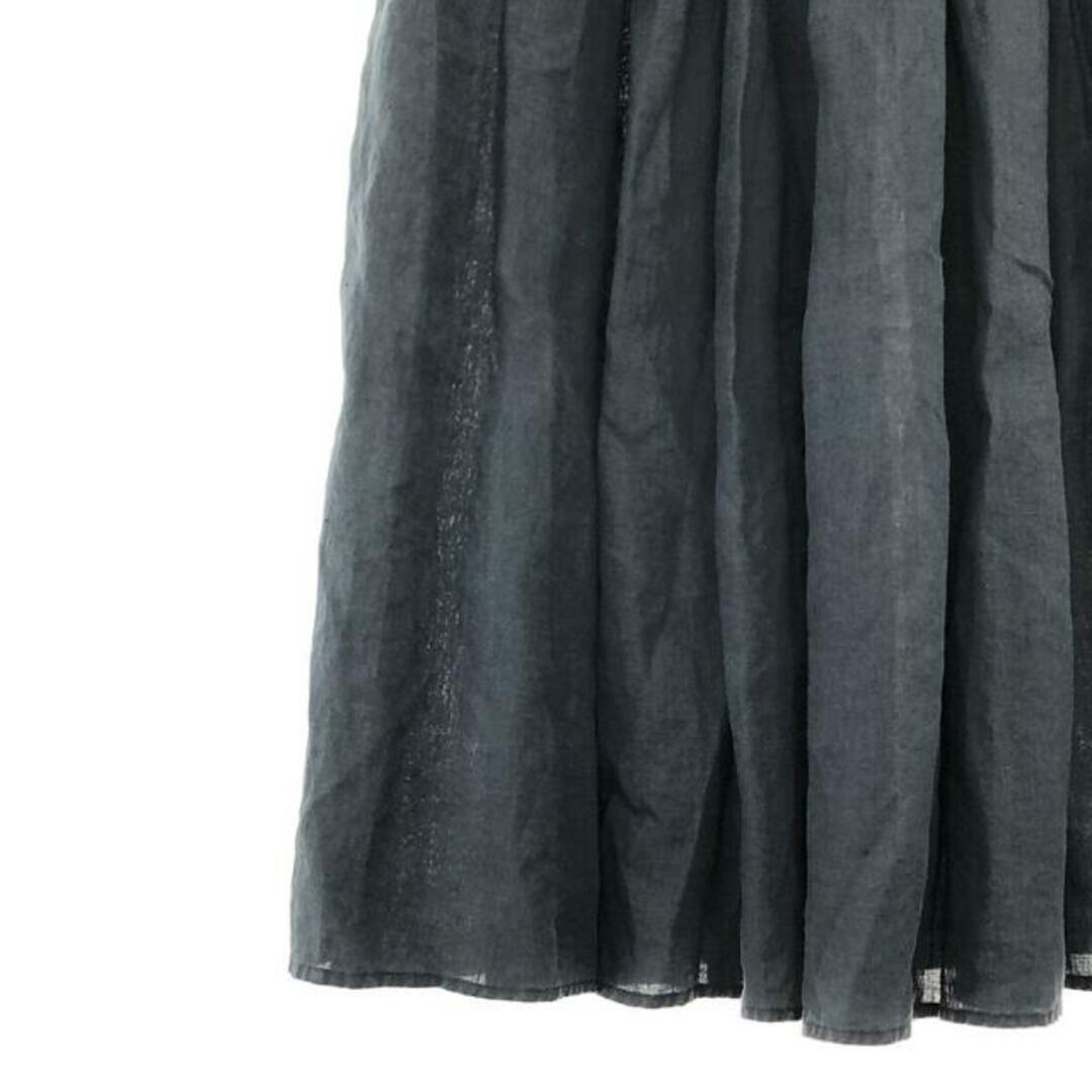 ASPESI(アスペジ)のASPESI / アスペジ | リネン タック ギャザースカート | 40 | ネイビー | レディース レディースのスカート(ロングスカート)の商品写真