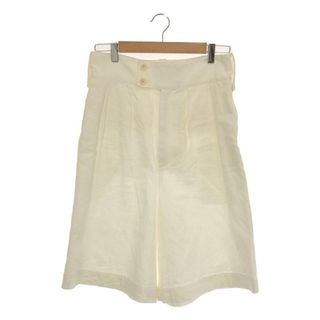 マーガレットハウエル(MARGARET HOWELL)のMARGARET HOWELL / マーガレットハウエル | 2022SS | LINEN COTTON TWILL ハーフパンツ | 2 | ホワイト | レディース(その他)