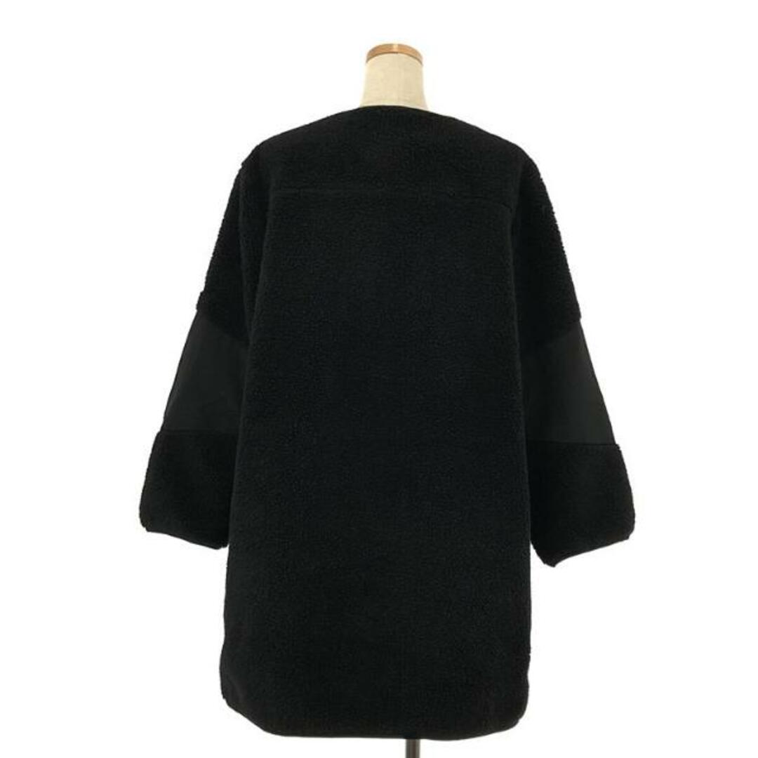 Cape HEIGHTS(ケープハイツ)の【美品】  Cape Heights / ケープハイツ | ノーカラー ボア ロングジャケット | S | ブラック | レディース レディースのジャケット/アウター(その他)の商品写真