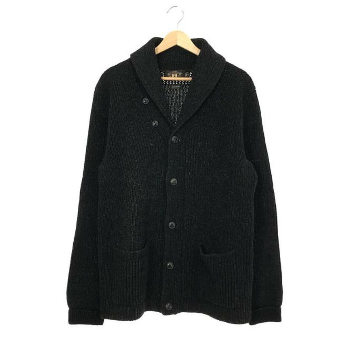 極美品　RRL モックネックニットカーディガン　ROYAL NAVY