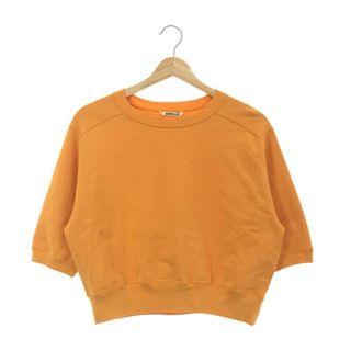 オーラリー(AURALEE)の【美品】  AURALEE / オーラリー | 2023SS | LIGHT FLOWY SWEAT HS P/O ハーフスリーブ スウェット | 0 | オレンジ | レディース(トレーナー/スウェット)