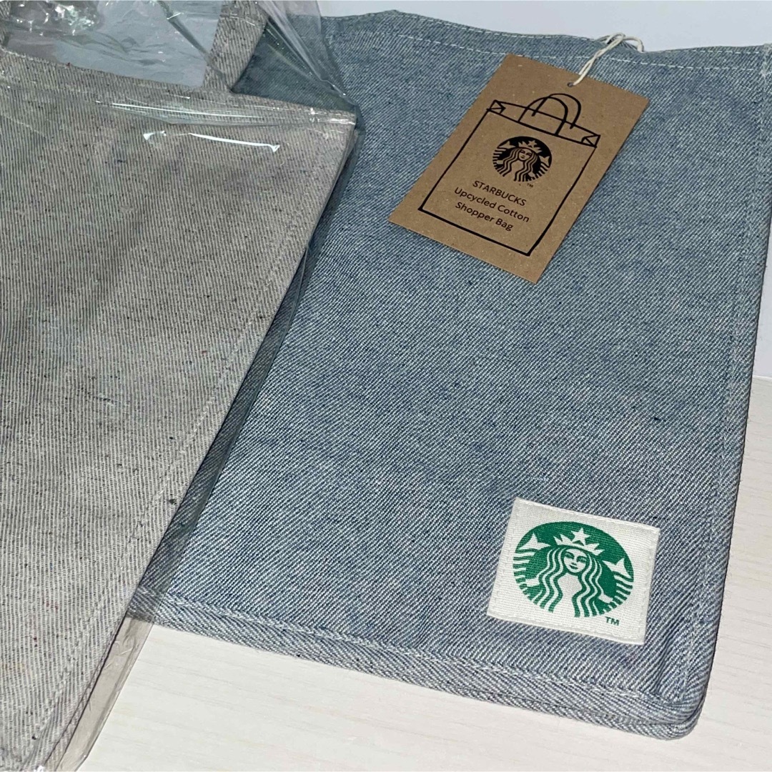 Starbucks(スターバックス)の【新品未使用】Starbucks アップサイクルコットンバッグ☆2点セット レディースのバッグ(トートバッグ)の商品写真