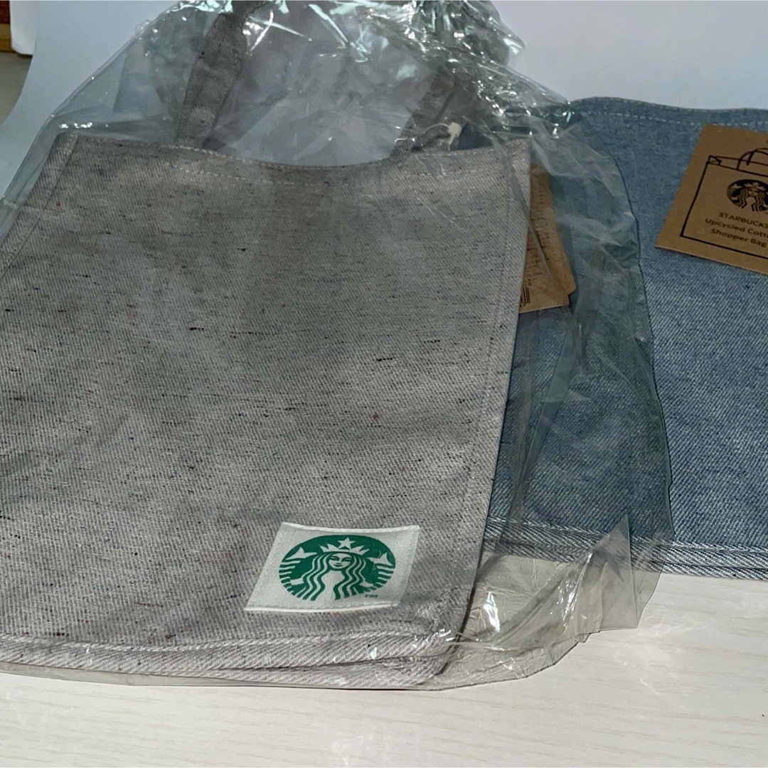 Starbucks(スターバックス)の【新品未使用】Starbucks アップサイクルコットンバッグ☆2点セット レディースのバッグ(トートバッグ)の商品写真