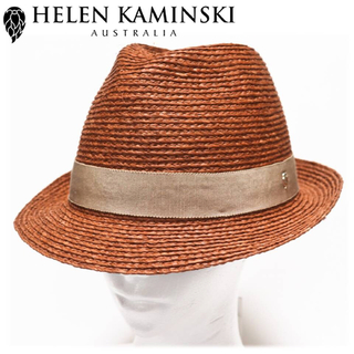 ヘレンカミンスキー(HELEN KAMINSKI)の《ヘレンカミンスキー》新品 上質ラフィア中折れハット ONEサイズ(57.5)(麦わら帽子/ストローハット)