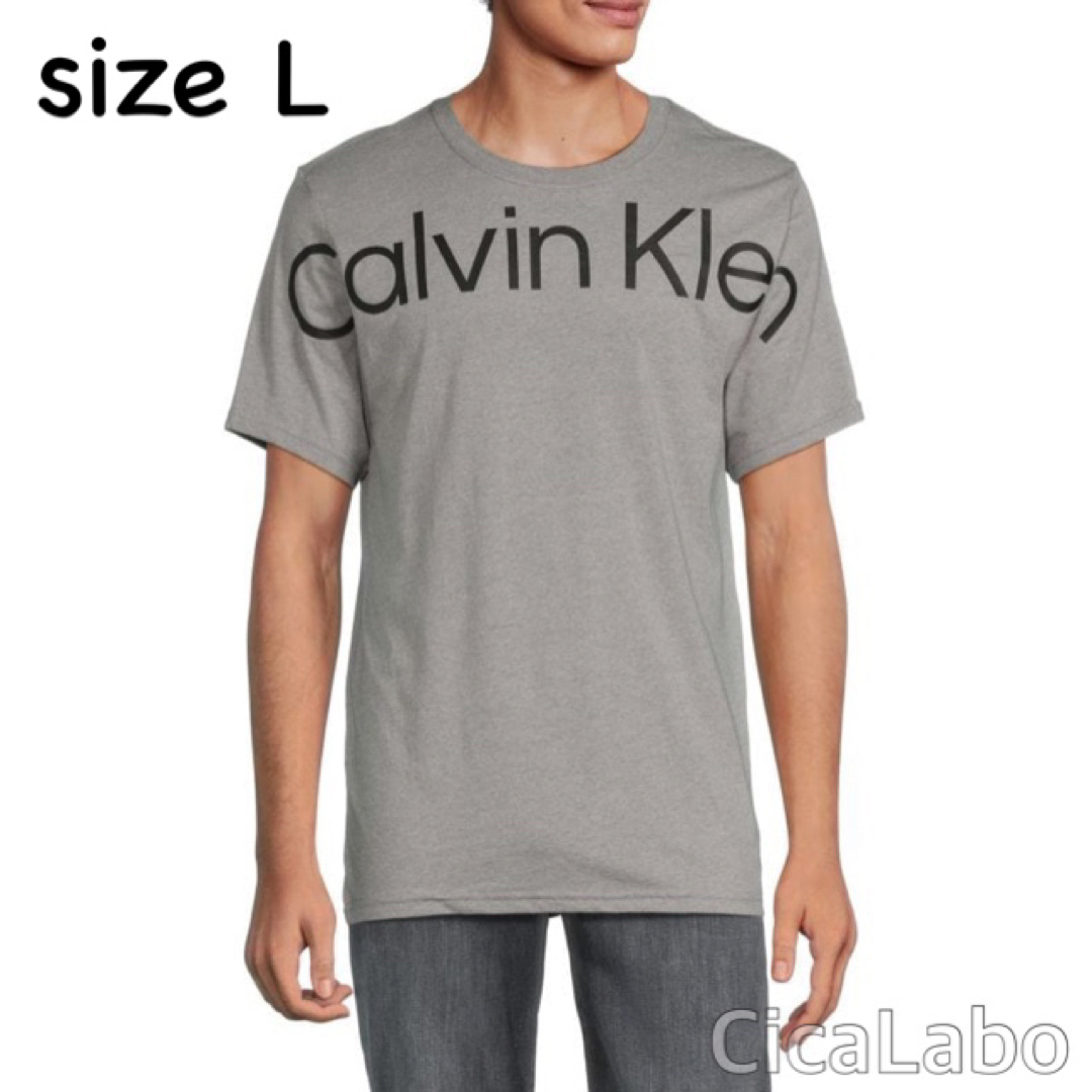 Calvin Klein(カルバンクライン)の【新品】カルバンクライン Tシャツ ビッグロゴ グレー L メンズのトップス(Tシャツ/カットソー(半袖/袖なし))の商品写真