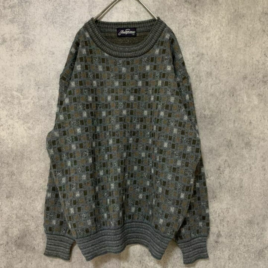 90s PRIMA MAGLIA Vintage 総柄ニット　　ヴィンテージ