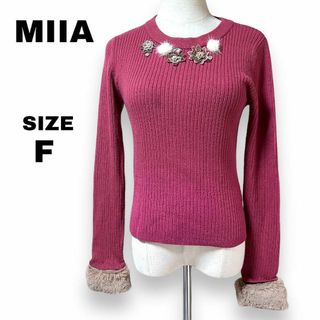 MIIA - MIIA リボンニットの通販 by mm's shop｜ミーアならラクマ