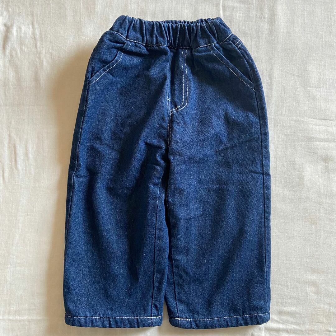 ZARA KIDS(ザラキッズ)の裏起毛デニムパンツ　100 キッズ/ベビー/マタニティのキッズ服男の子用(90cm~)(パンツ/スパッツ)の商品写真