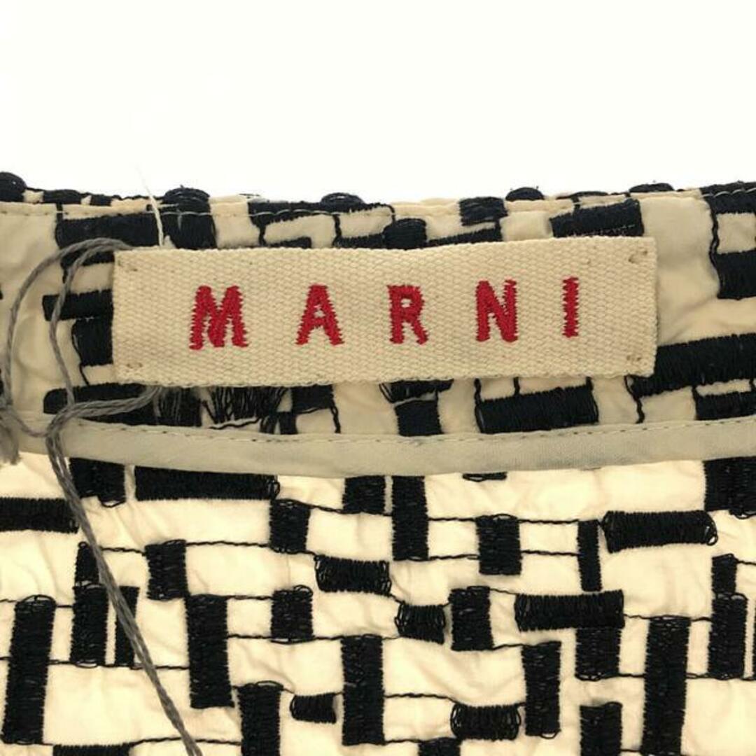Marni(マルニ)のMARNI / マルニ | 刺繍 総柄スカート | 40 | キナリ/ネイビー | レディース レディースのスカート(ロングスカート)の商品写真