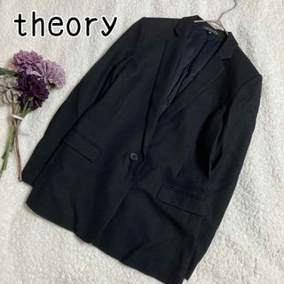 セオリー(theory)のtheory セオリー　テーラードジャケット　黒　ウール　M(テーラードジャケット)