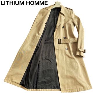 LITHIUM HOMME - LITHIUM HOMME トレンチコート　ロング丈　ダブルブレスト　ベルテッド