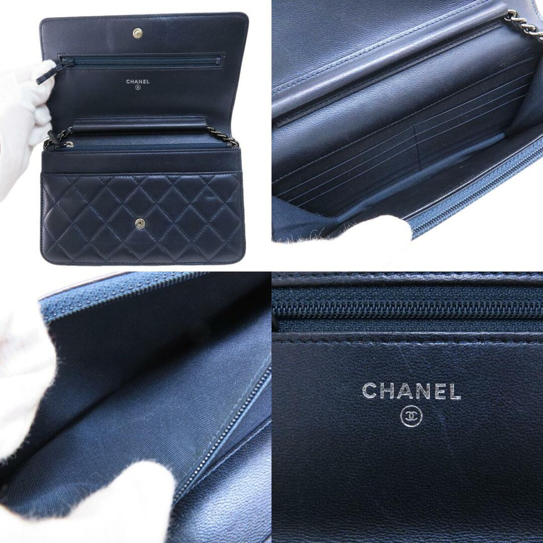 CHANEL(シャネル)のCHANEL チェーンウォレット ボーイシャネル シルバー金具 長財布（小銭入れあり） ラムスキン レディース レディースのファッション小物(財布)の商品写真