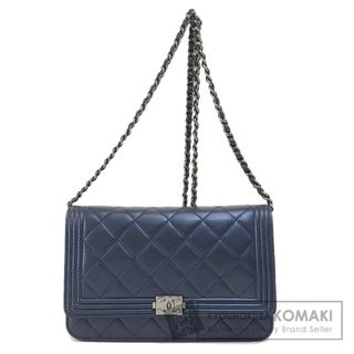 シャネル(CHANEL)のCHANEL チェーンウォレット ボーイシャネル シルバー金具 長財布（小銭入れあり） ラムスキン レディース(財布)