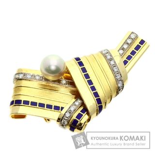 ミキモト(MIKIMOTO)のMIKIMOTO アコヤパール 真珠 ダイヤモンド　帯留め 2WAY ブローチ K18YG K14WG レディース(ブローチ/コサージュ)