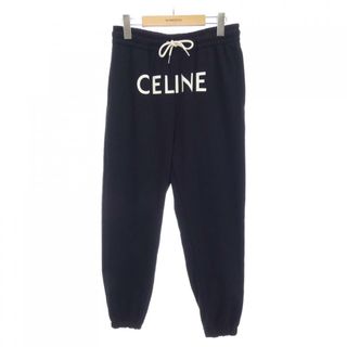 美品□CELINE/セリーヌ 2Z056052H ロゴプリント コットン100％ スウェットパンツ/ジョガーパンツ ブルー S イタリア製 正規品 メンズ