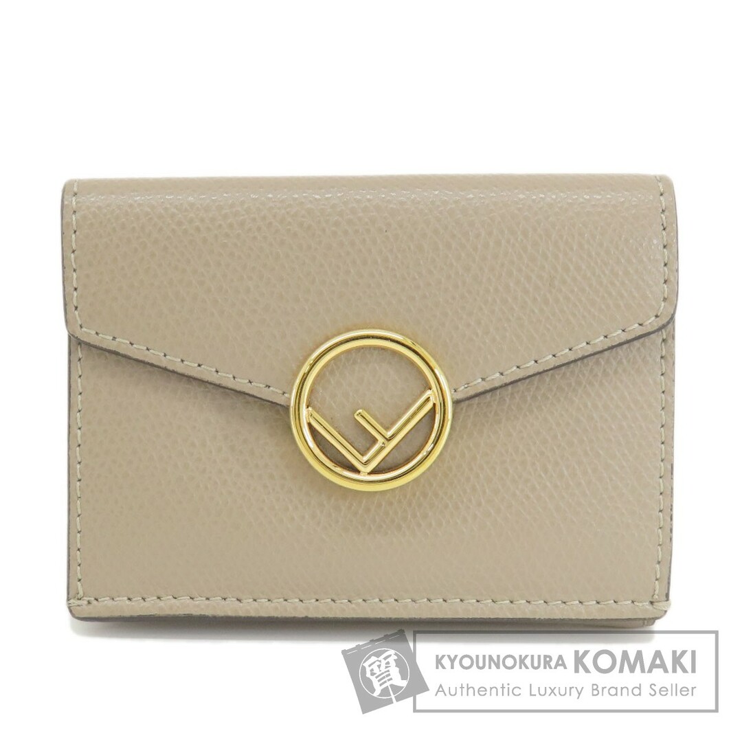 【極美品】FENDI フェンディ エフイズ コンパクト ブラック ベージュ