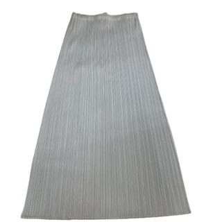 イッセイミヤケ(ISSEY MIYAKE)の♪♪ISSEY MIYAKE イッセイミヤケ PLATS PLEASE スカート SIZE 4 PP55-JG102 ライトグレー(ロングスカート)