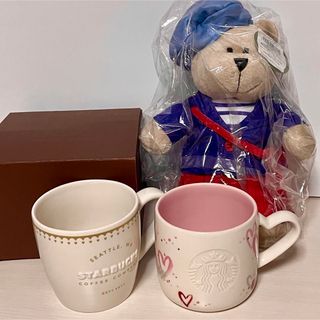 スターバックス(Starbucks)の【新品未使用】Starbucks バレンタイン♡マグ＆べアリスタセット♡(タンブラー)