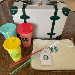 スターバックス(Starbucks)のスターバックスマイカスタマイズジャーニーセットカラーチェンジングカップ　おまけ付(スーツケース/キャリーバッグ)