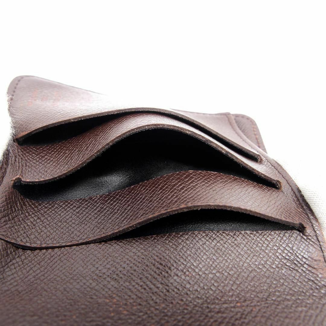 極美品✨ ルイヴィトン ダミエ コンパクトジップ 二つ折り財布 ブラウン