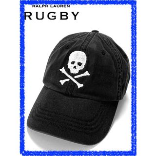 ラルフローレン(Ralph Lauren)のメンズ キャップ ブラック RALPH LAUREN RUGBY ラルフローレンラグビー ラルフローレンラグビースカル刺繍6パネルキャップ kry882(キャップ)