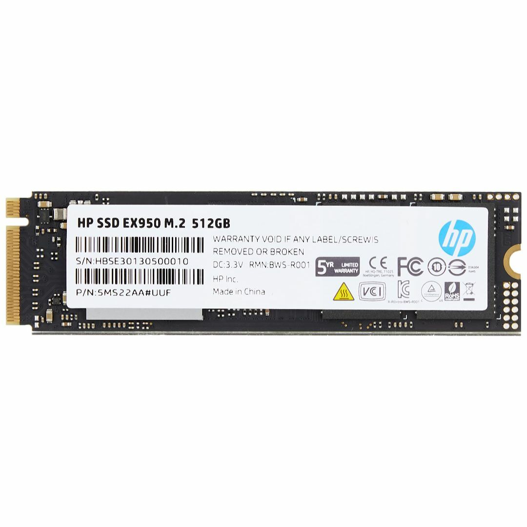 HP 512GB SSD M.2 EX950シリーズ PCIe Gen3(8Gb