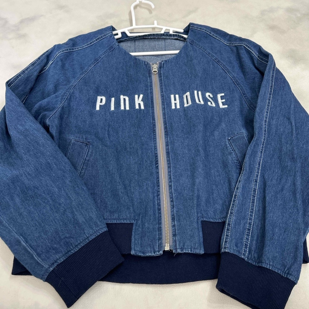 PINK HOUSE(ピンクハウス)のPINK HOUSE デニム　ジャケット　ピンクハウス　A4 レディースのジャケット/アウター(Gジャン/デニムジャケット)の商品写真