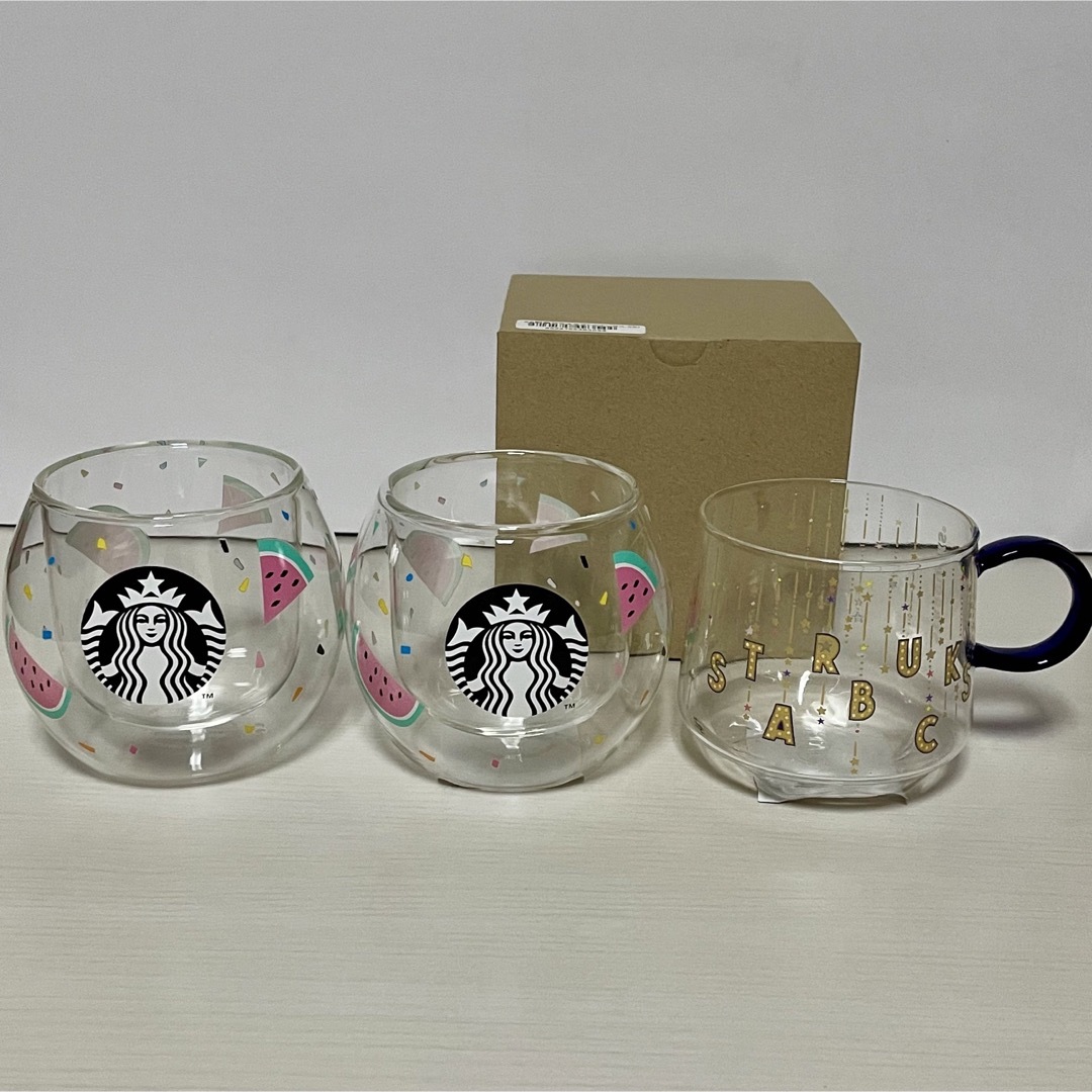 【新品未使用】Starbucks スイカ＆トゥインクルマグ☆3点セット夫婦