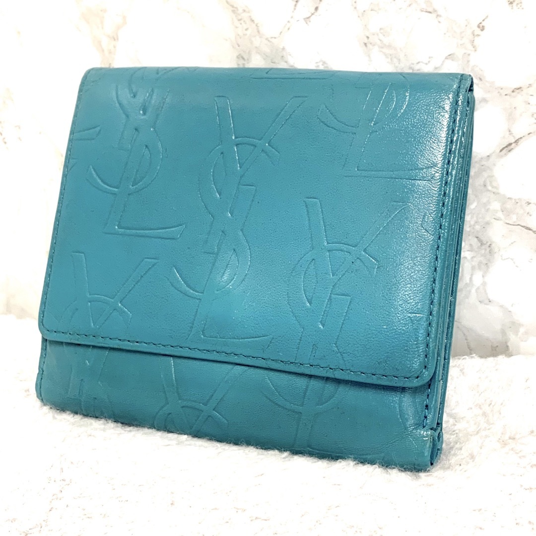 Yves Saint Laurent - イヴサンローラン 三つ折り財布 ✨希少✨ ロゴ型