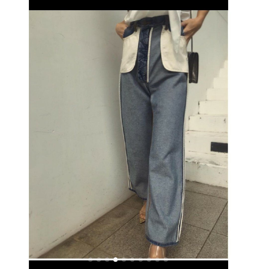 値美品★Ameri VINTAGE REVERSE STRAIGHT DENIM