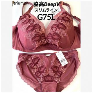 Triumph - 【新品タグ付】 トリンプ/脇高DeepVスリムラインG75L(定価 Triumph - 【新品タグ付】 トリンプ/脇高DeepVスリムラインG75L(定価