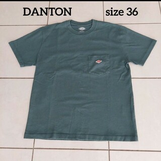 ダントン(DANTON)のDANTON ダントン ポケットTシャツ グリーン 36(Tシャツ(半袖/袖なし))