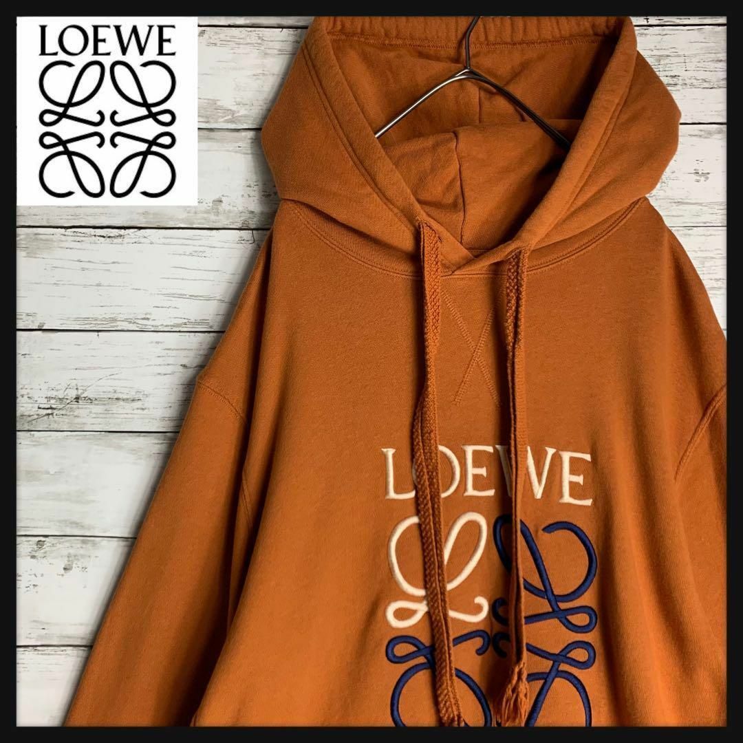 【希少デザイン】LOEWE パーカー　センター刺繍ロゴ　即完売モデル　入手困難