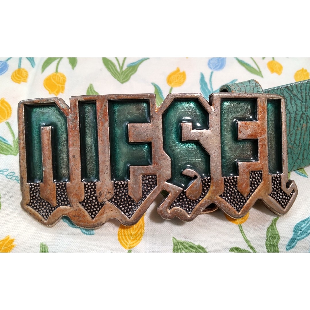 DIESEL(ディーゼル)のDIESEL　メンズベルト　グリーン メンズの時計(レザーベルト)の商品写真