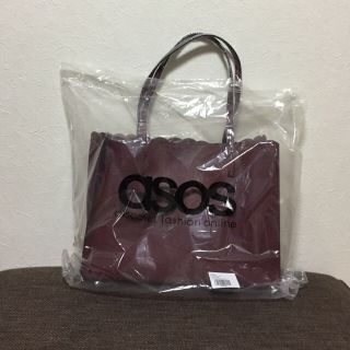 エイソス(asos)のトートバック （スカラップ）（特大ポーチ付）ASOS(トートバッグ)