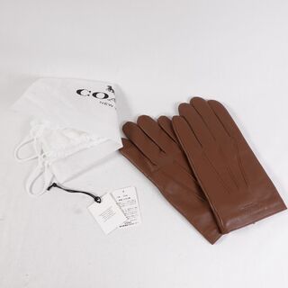 コーチ(COACH)のCOACH　革手袋　レザー　茶　コーチ(手袋)