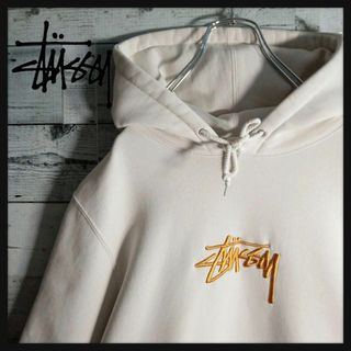 STUSSY ステューシー 胸ロゴ 刺繍 ブルー カラー◎ XL 希少