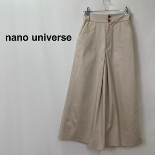 ナノユニバース(nano・universe)の★大人気★nano universe コットンポリエステルワイドパンツ ベージュ(カジュアルパンツ)