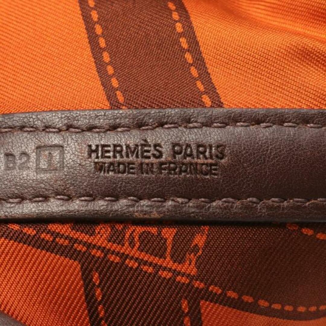 Hermes(エルメス)のガーデンツイリーTPM ボルデュックリボン ハバナ ハンドバッグ トートバッグ ヴォーガリバー ダークブラウン シルバー金具 □I刻印 レディースのバッグ(トートバッグ)の商品写真