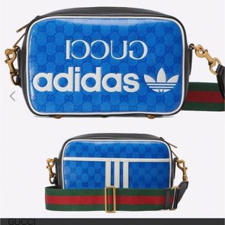 Gucci - 【新品未使用】GUCCI グッチ adidas アディダス バッグ ブルー 